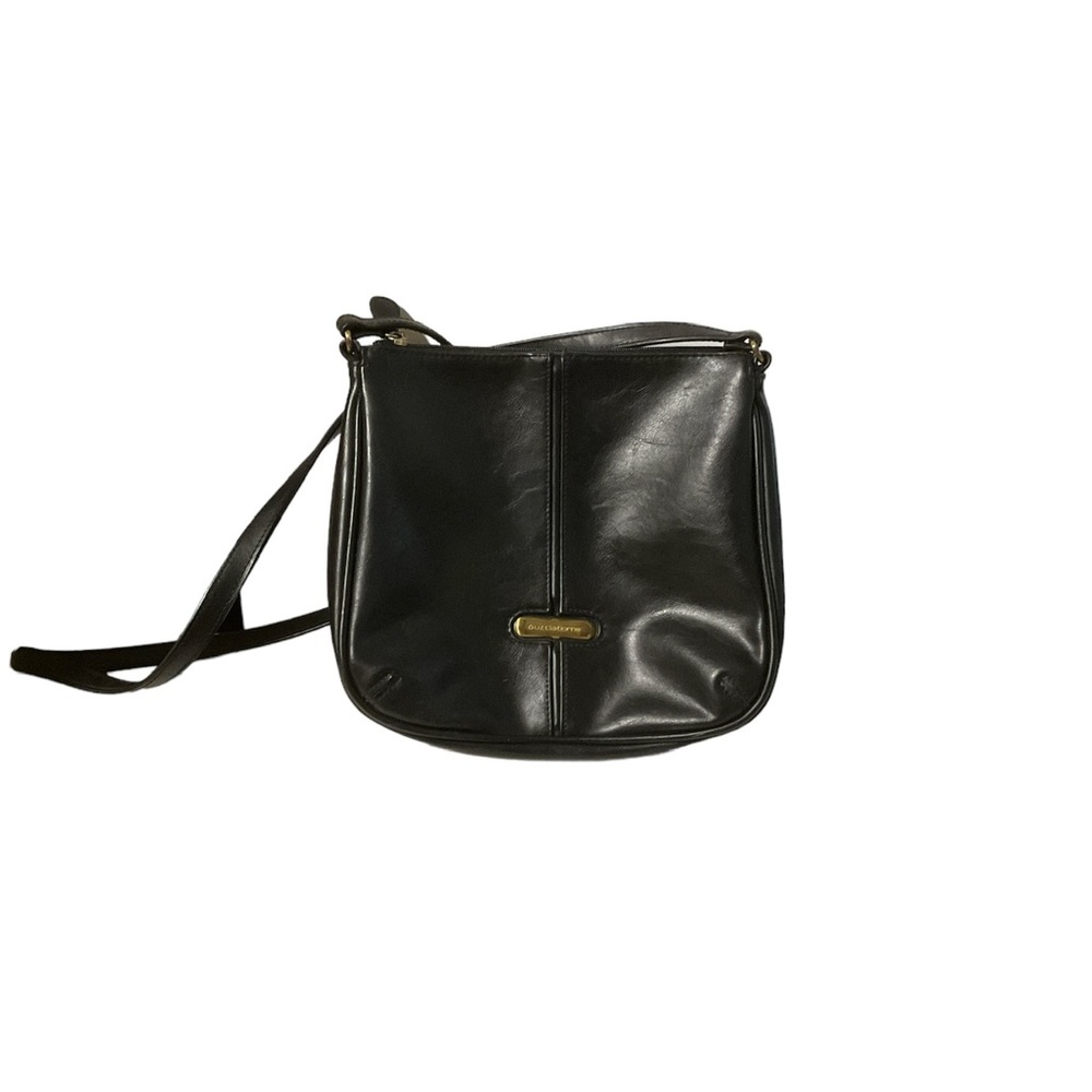 Liz Claiborne Black Purse Crossbody Bag Shoulder Faux Leather